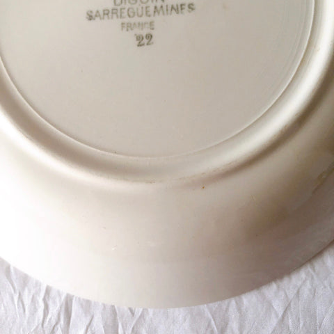 ディゴワンサルグミンヌ 『DAUPHIN 』 花柄キャロットプレート・深皿 フランスアンティーク食器　ブロカントアンティーク　蚤の市