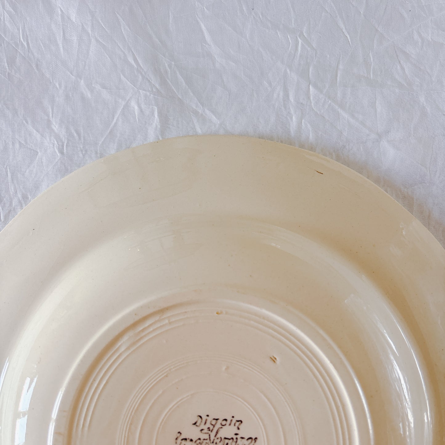 フランス ディゴワン＆サルグミンヌ 花リム スーププレート 深皿 フランスアンティーク食器 ブロカント　蚤の市