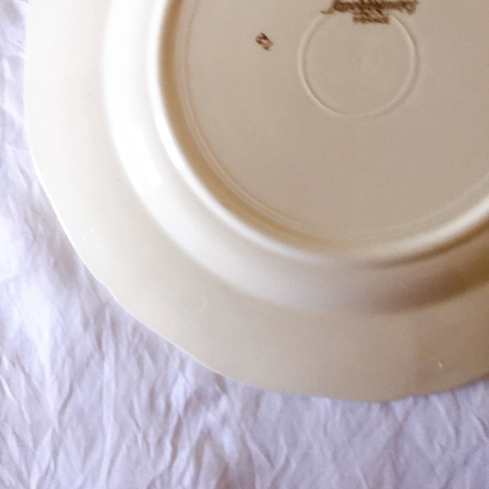 フランス サルグミンヌ sarreguemines アグレスト デザートプレート 20.7㎝  フランスアンティーク食器 フランス蚤の市・ブロカント