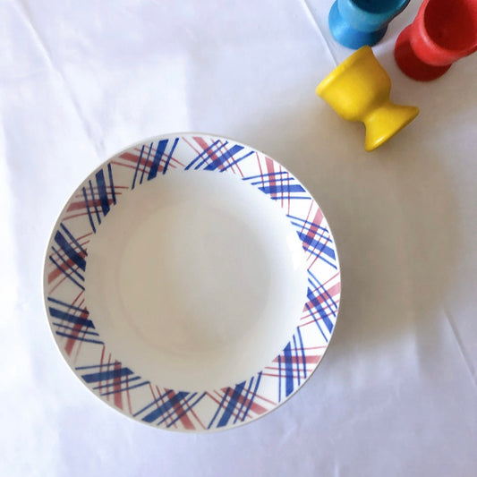 サンタマン バスク柄 キャロットプレート ルージュ・マリン D フランスアンティーク食器 蚤の市 ブロカントアンティーク