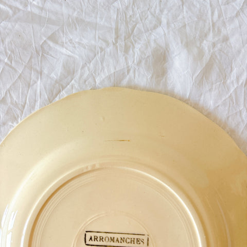ディゴワンサルグミンヌ 『ARROMANCHES （アロマンシュ）』花リム デザートプレート　フランスアンティーク食器