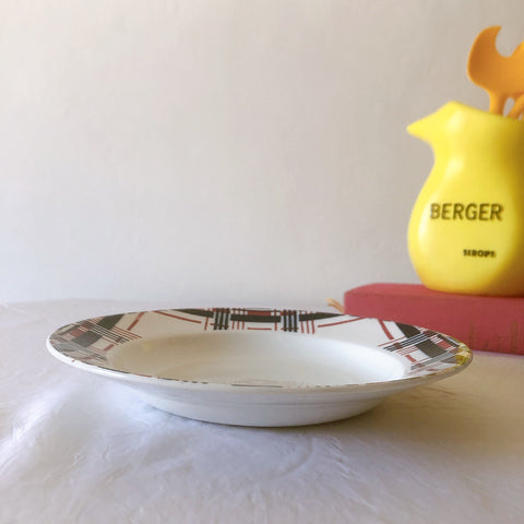 サンタマン　Saint amand バスク柄スーププレート、クルーズプレート フランスアンティーク食器 ブロカント 蚤の市