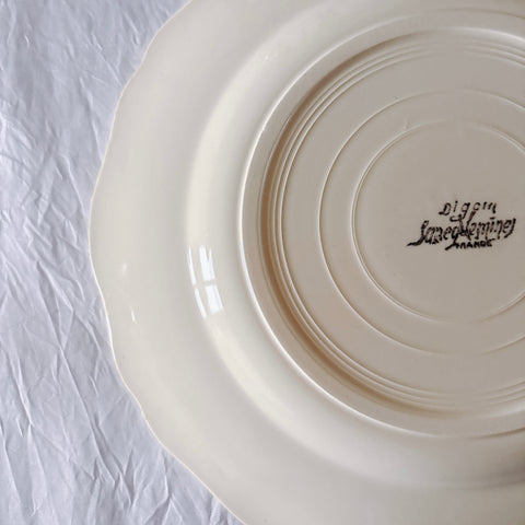 フランス ディゴワン＆サルグミンヌ 花リム ディナープレート 平皿 フランスアンティーク食器 ブロカント　蚤の市