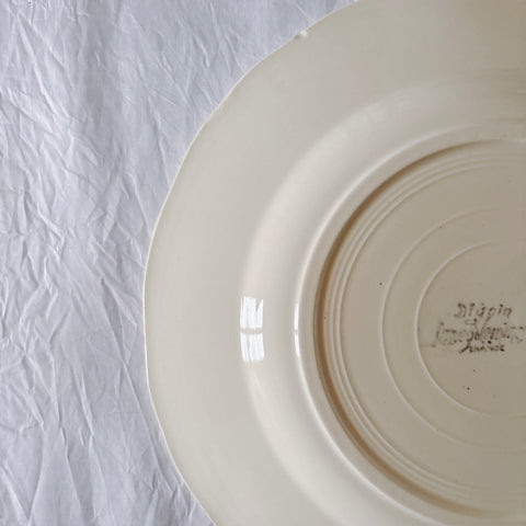 フランス ディゴワン＆サルグミンヌ 花リム ディナープレート 平皿 フランスアンティーク食器 ブロカント　蚤の市