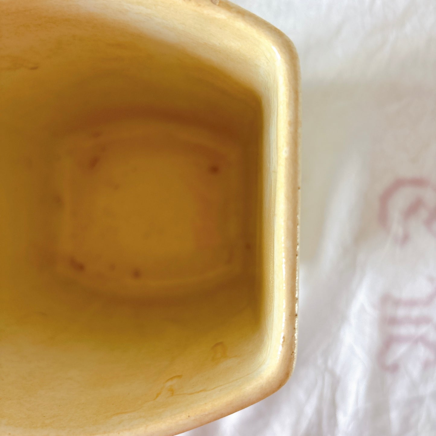 フランスヴィンテージ  アールデコ調幾何学模様　陶器キャニスター  フランスアンティーク食器　ブロカント　蚤の市