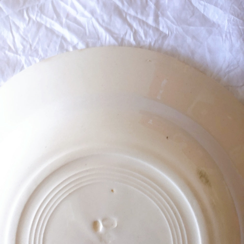 ご予約フランスアンティーク クレイユモントロー HOUX　柊　スーププレート・深皿 フランスアンティーク食器　ブロカント　蚤の市