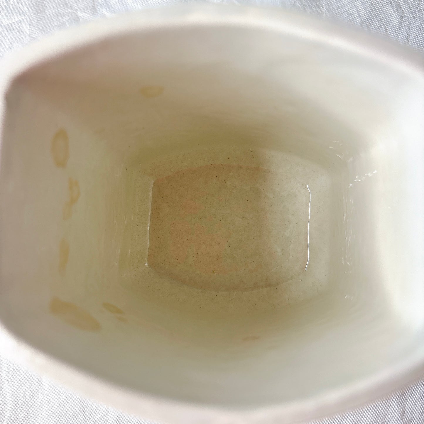 クレイユエモントロー  HBCM Béarn バスク柄 陶器キャニスター 「赤x青 」フランスアンティーク　ブロカント　蚤の市