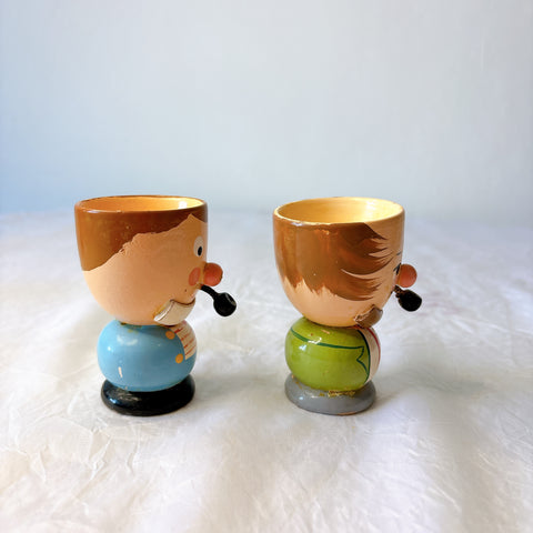 フランス 木製コクティエ　エッグスタンド　フランスアンティークキッチン雑貨　ブロカント　蚤の市