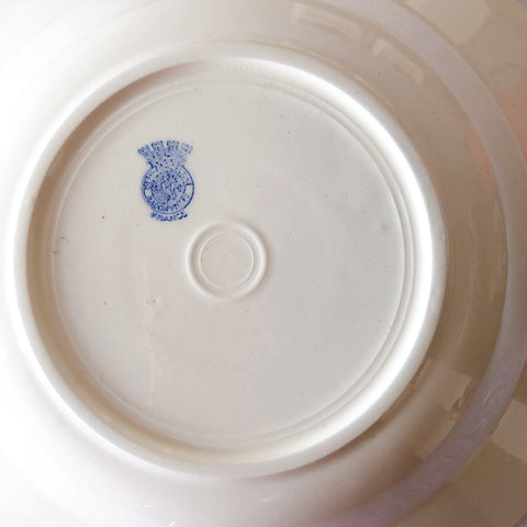 フランスアンティーク　バドンヴィレー　バラ柄スーププレート　深皿　フランスアンティーク食器 ブロカントアンティーク 蚤の市