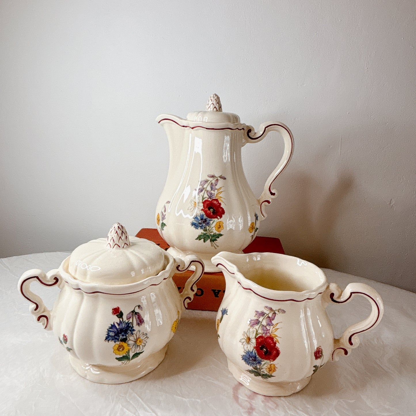 ディゴワンサルグミンヌ Digoin＆sarreguemines アグレスト ミルクポット　フランスアンティーク食器 フランス蚤の市・ブロカント