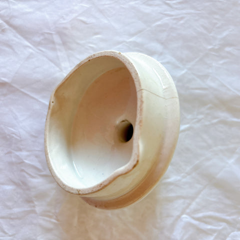 フランスアンティーク サンタマン　バスク柄 カフェオレポット / コーヒーポット
 「ルージュxマリン」フランスアンティーク食器　ブロカント　蚤の市