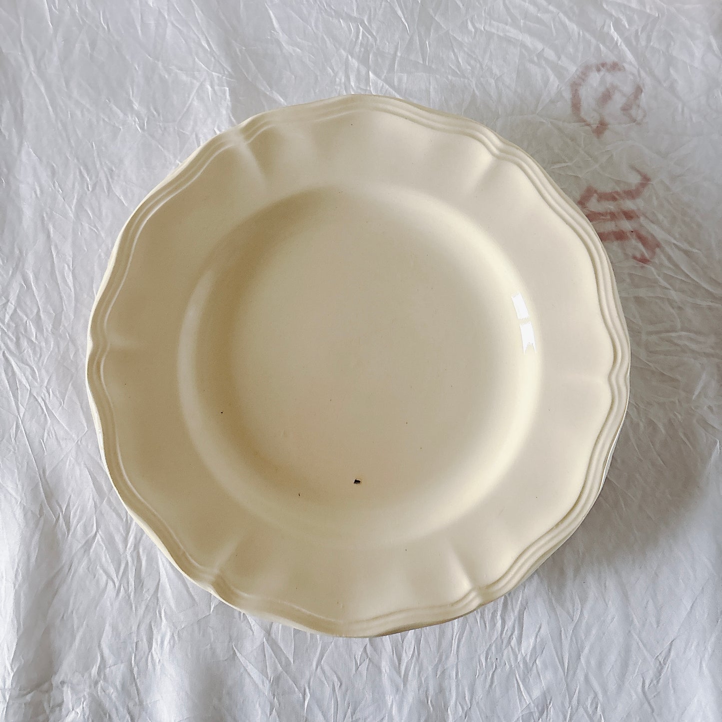 フランス ディゴワン＆サルグミンヌ 花リム ディナープレート 平皿 フランスアンティーク食器 ブロカント　蚤の市