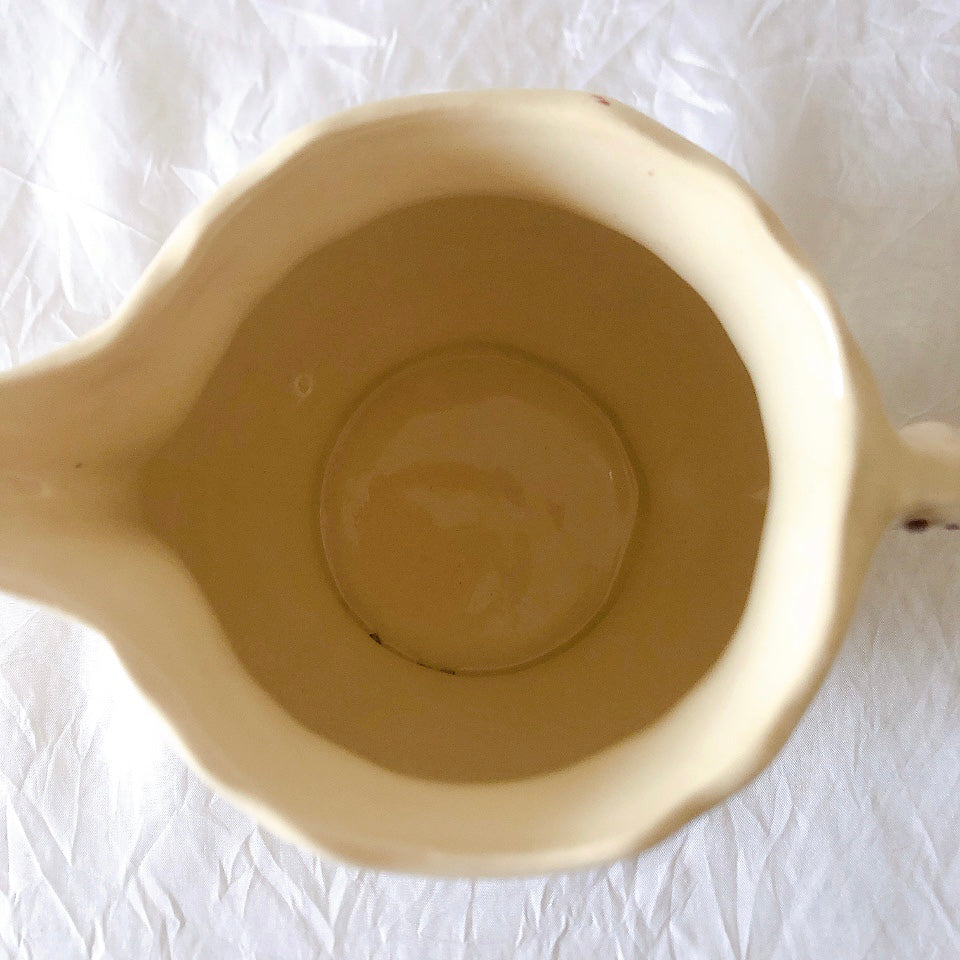 ディゴワンサルグミンヌ Digoin＆sarreguemines アグレスト ミルクポット　クリミエ フランスアンティーク食器 フランス蚤の市・ブロカント