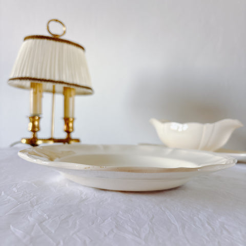 フランス ディゴワン＆サルグミンヌ 花リム スーププレート 深皿 フランスアンティーク食器 ブロカント　蚤の市