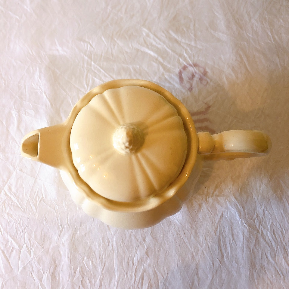 ディゴワンサルグミンヌ Digoin＆sarreguemines 花リム ティー/コーヒーポット フランスアンティーク食器 フランス蚤の市・ブロカント