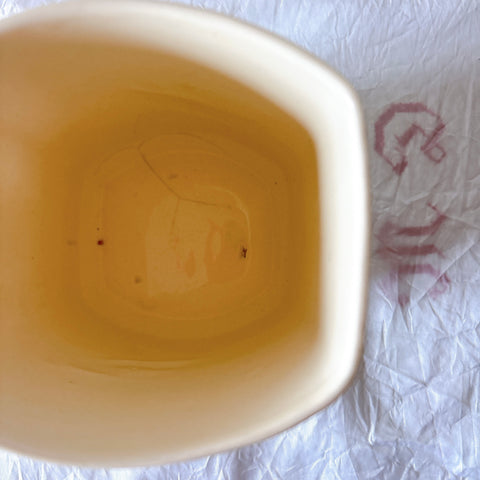 フランスヴィンテージ  アールデコ幾何学模様　陶器キャニスター  フランスアンティーク食器　ブロカント　蚤の市