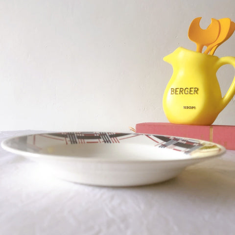 サンタマン　Saint amand バスク柄スーププレート、クルーズプレート フランスアンティーク食器 ブロカント 蚤の市