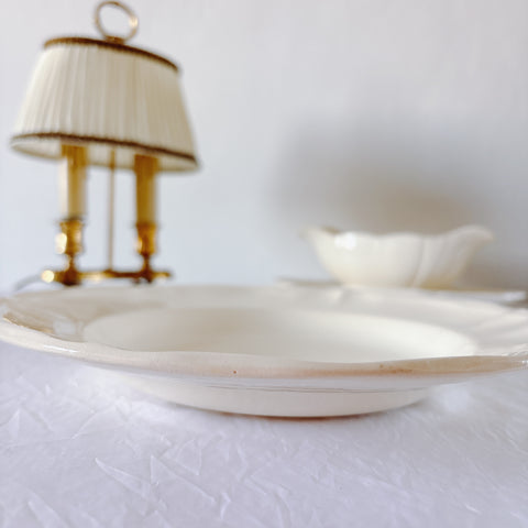 フランス ディゴワン＆サルグミンヌ 花リム スーププレート 深皿 フランスアンティーク食器 ブロカント　蚤の市