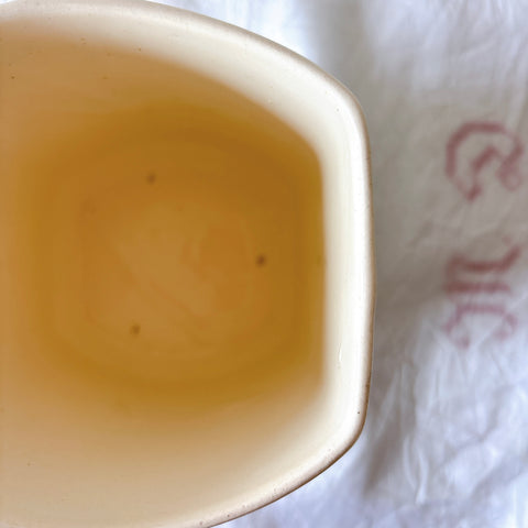 フランスヴィンテージ  アールデコ幾何学模様　陶器キャニスター  フランスアンティーク食器　ブロカント　蚤の市