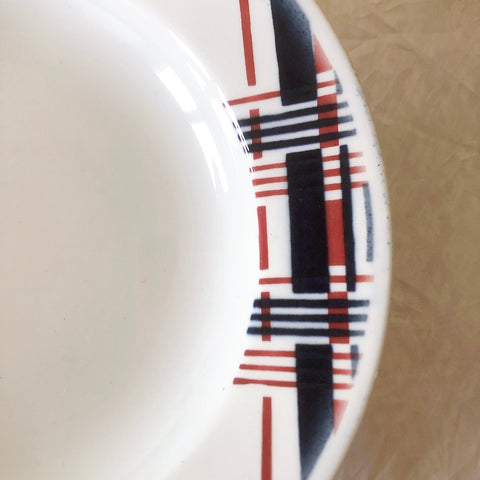 サンタマン　Saint amand バスク柄スーププレート、クルーズプレート フランスアンティーク食器 ブロカント 蚤の市