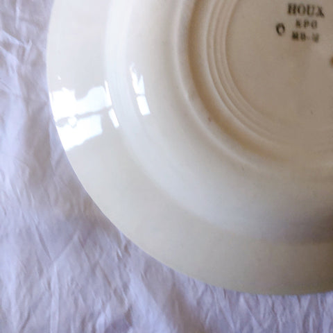 ご予約フランスアンティーク クレイユモントロー HOUX　柊　スーププレート・深皿 フランスアンティーク食器　ブロカント　蚤の市