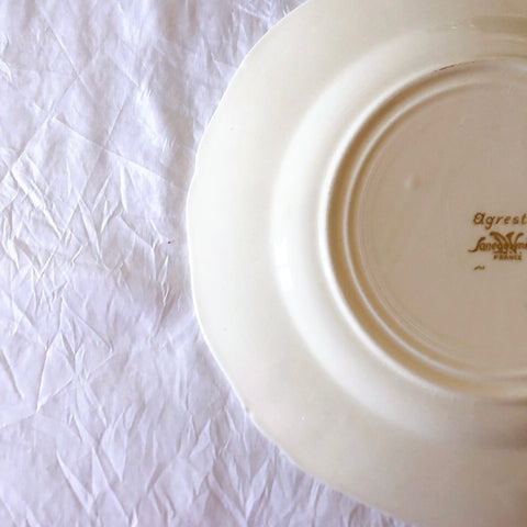 フランス サルグミンヌ sarreguemines アグレスト ディナープレート 23.3㎝  フランスアンティーク食器 フランス蚤の市・ブロカント