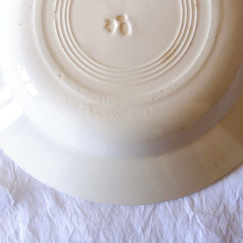 ご予約フランスアンティーク クレイユモントロー HOUX　柊　スーププレート・深皿 フランスアンティーク食器　ブロカント　蚤の市