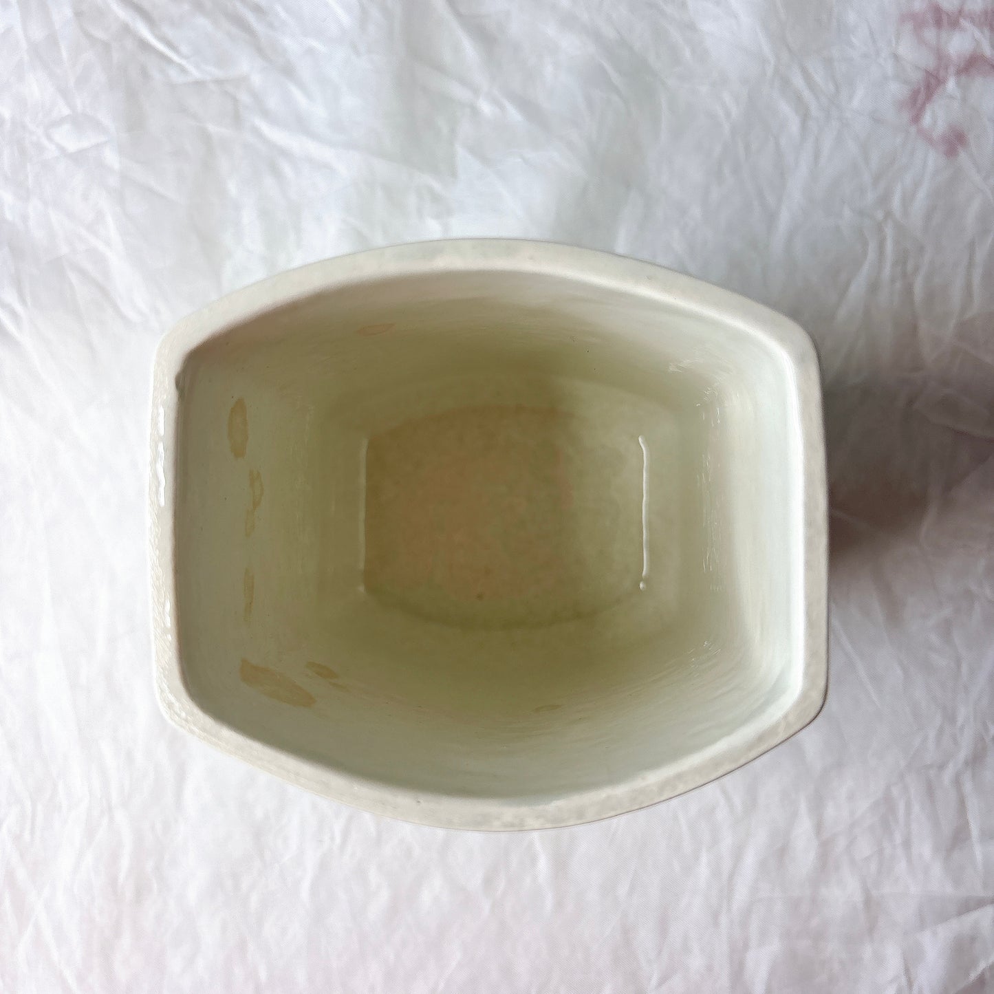 クレイユエモントロー  HBCM Béarn バスク柄 陶器キャニスター 「赤x青 」フランスアンティーク　ブロカント　蚤の市