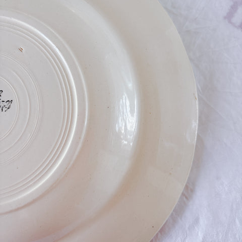 フランス ディゴワン＆サルグミンヌ 花リム スーププレート 深皿 フランスアンティーク食器 ブロカント　蚤の市