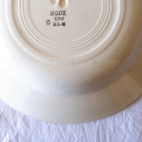ご予約フランスアンティーク クレイユモントロー HOUX　柊　スーププレート・深皿 フランスアンティーク食器　ブロカント　蚤の市