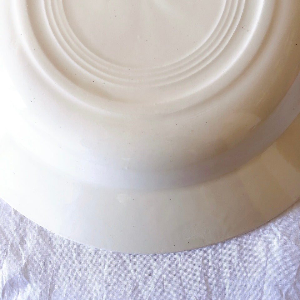 ご予約フランスアンティーク クレイユモントロー HOUX　柊　スーププレート・深皿 フランスアンティーク食器　ブロカント　蚤の市