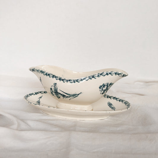 フランスアンティーク KGリュネヴィル ソーシエール カーネーション フランスブロカント・蚤の市 フランスアンティーク食器