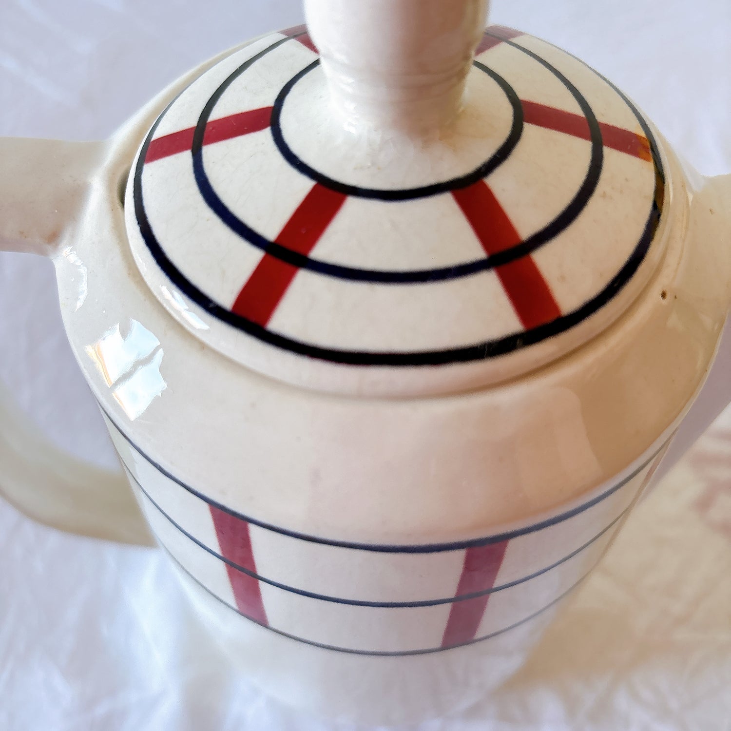 バスク柄 ポット フレンチアンティーク