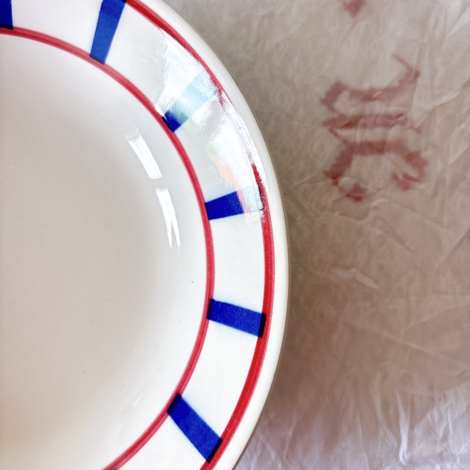 ムーランデルー Moulin des Loups バスク柄 キャロットプレート フランスアンティーク食器 ブロカント 蚤の市
