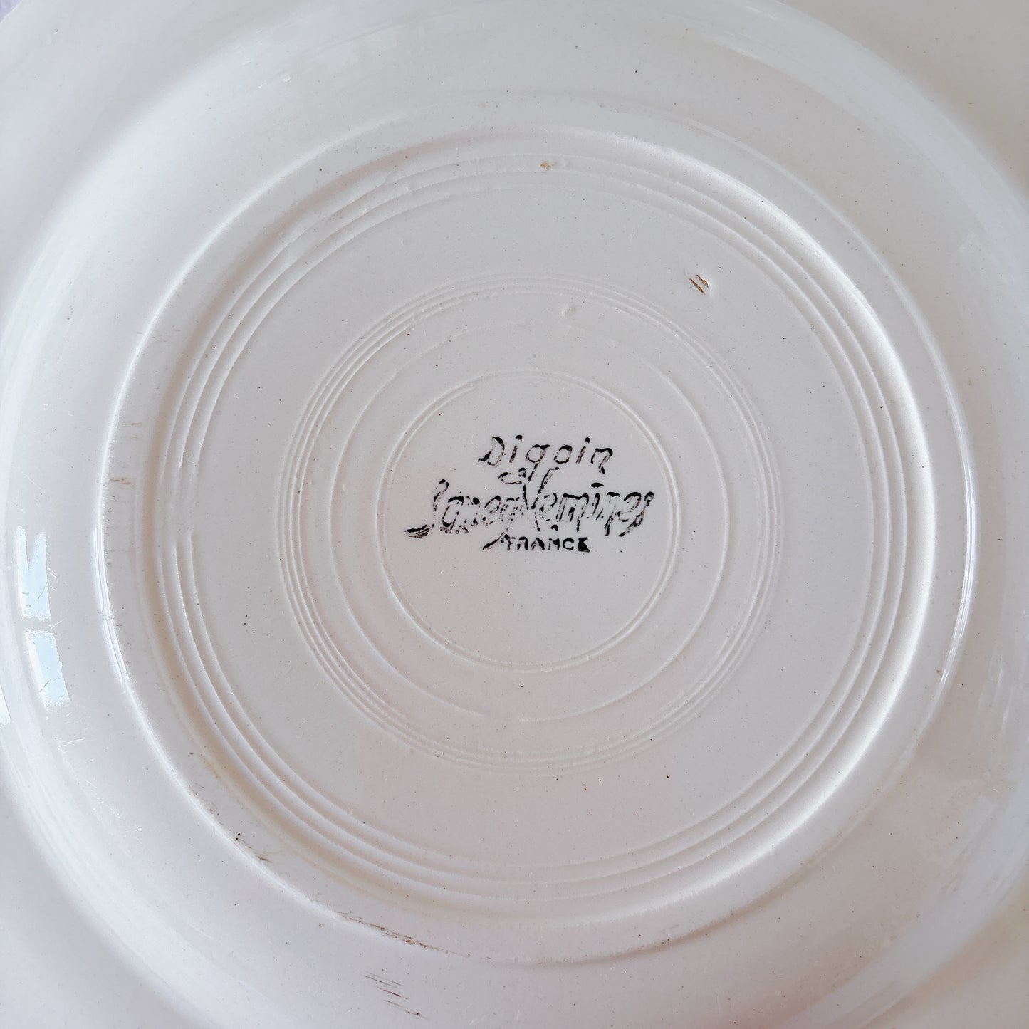 フランス ディゴワン＆サルグミンヌ 花リム スーププレート 深皿 フランスアンティーク食器 ブロカント　蚤の市