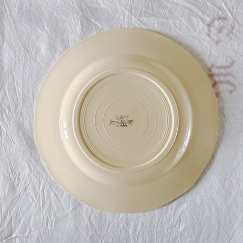 フランス ディゴワン＆サルグミンヌ 花リム ディナープレート 平皿 フランスアンティーク食器 ブロカント　蚤の市