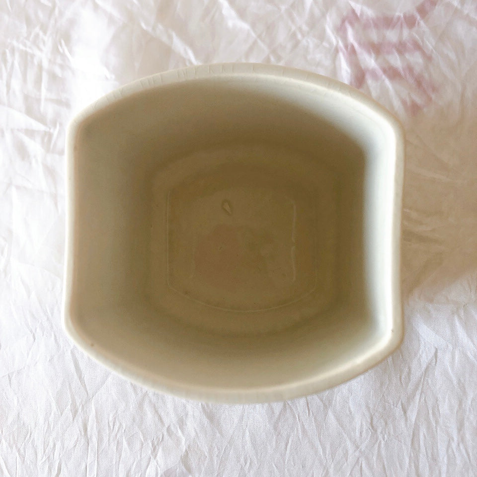 フランスアンティーク サンタマン バスク柄陶器キャニスター 「イエロー・ブルー」 フランスアンティーク食器　ブロカント　蚤の市