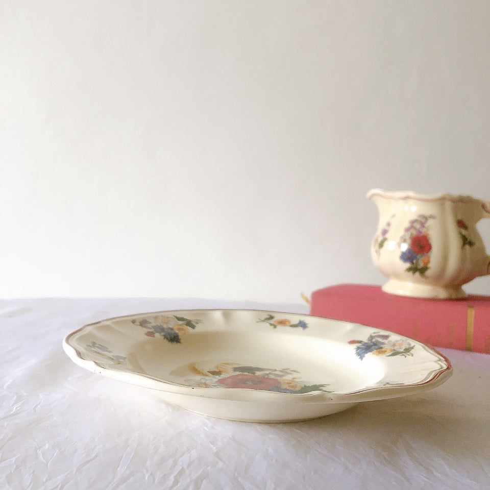 ディゴワンサルグミンヌ Digoin＆sarreguemines アグレスト 深皿 クルーズプレート 23㎝ フランスアンティーク食器 フランス蚤の市・ブロカント