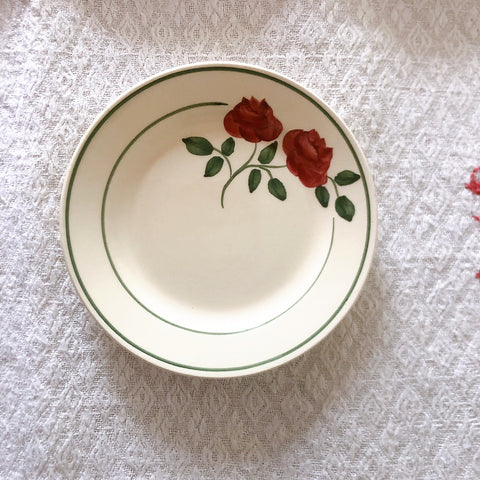 ショワジールロワ　HB & Cie Choisy le Roi『ローズ』ディネット　ディナープレート　平皿　B　フランスアンティーク食器　ブロカントアンティーク　蚤の市