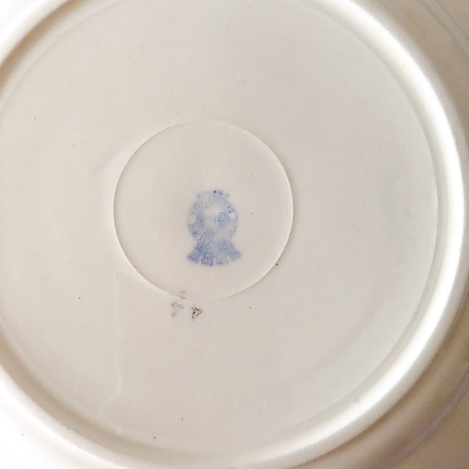 フランスアンティーク　バドンヴィレー　バラ柄ディナープレート　平皿　フランスアンティーク食器 ブロカントアンティーク 蚤の市