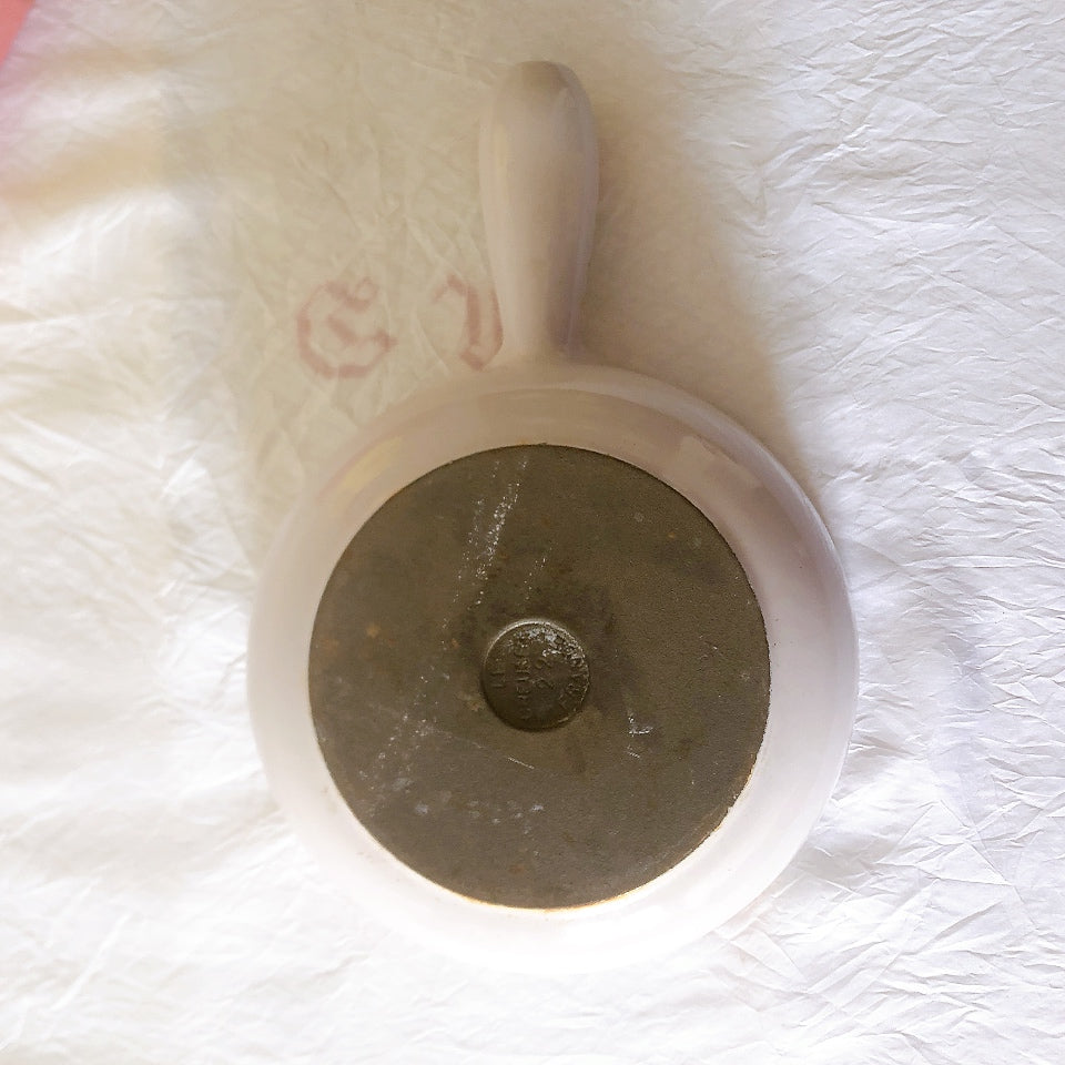 フランス　ルクルーゼ ヴィンテージ ホーロー鍋　フォンデュ鍋大型　フランスアンティーク　ブロカント　蚤の市　