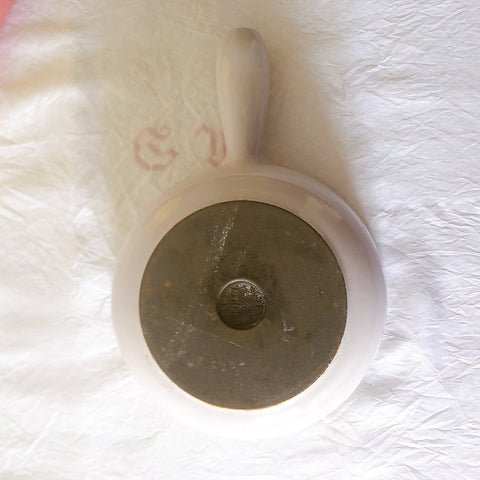 フランス　ルクルーゼ ヴィンテージ ホーロー鍋　フォンデュ鍋大型　フランスアンティーク　ブロカント　蚤の市　