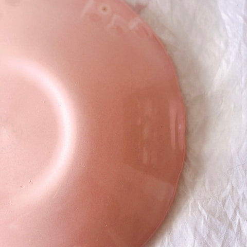 サラン SALINS 花リムカップアンドソーサー　ピンクドット柄　フランスアンティーク食器 フランス蚤の市・ブロカント