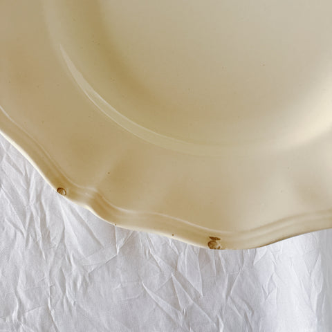 フランス ディゴワン＆サルグミンヌ 花リム ディナープレート 平皿 フランスアンティーク食器 ブロカント　蚤の市