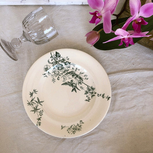 ロンウィー Longwy ミニョン ディナープレート B フランスアンティーク食器 ブロカント 蚤の市