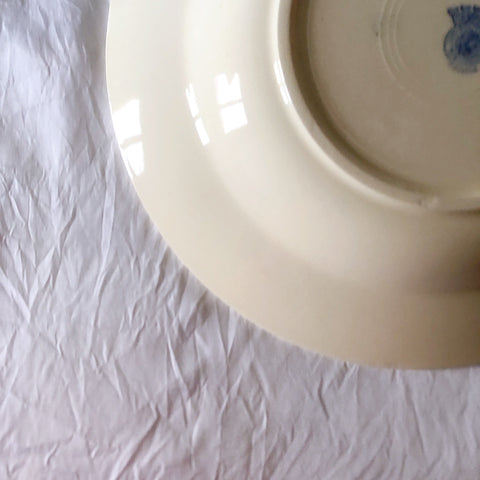 フランスアンティーク　バドンヴィレー　バラ柄スーププレート　深皿　フランスアンティーク食器 ブロカントアンティーク 蚤の市