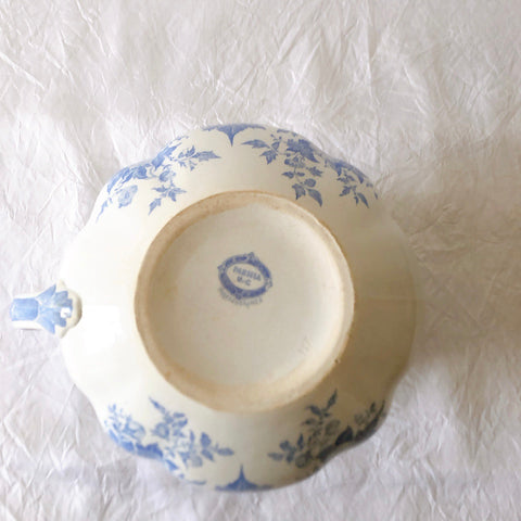 フランスアンティーク UCサルグミンヌ　パリジア　parisia ブルー ピッチャー ピシェ 水差し アンティーク食器 ブロカント 蚤の市