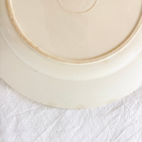 バドンヴィレー 赤い花柄 アンティーク大皿 28cm ラウンドプレート 1930年代 フランスアンティーク食器 Badonviller