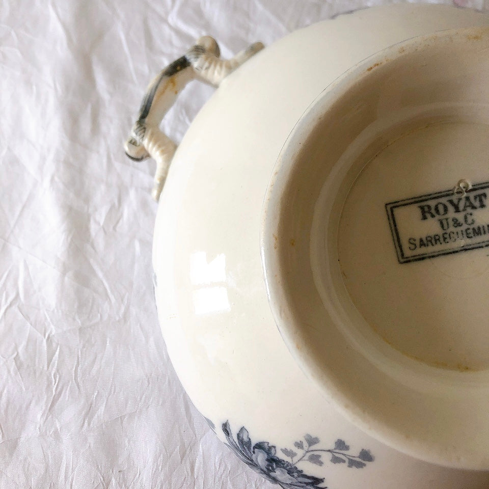 フランスアンティーク U＆Cサルグミンヌ  レギュミエール ”ROYAT” ロワイヤ フランスアンティーク食器　ブロカント　蚤の市