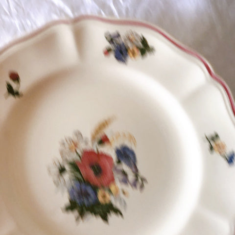 フランス サルグミンヌ sarreguemines アグレスト デザートプレート 20.7㎝  フランスアンティーク食器 フランス蚤の市・ブロカント